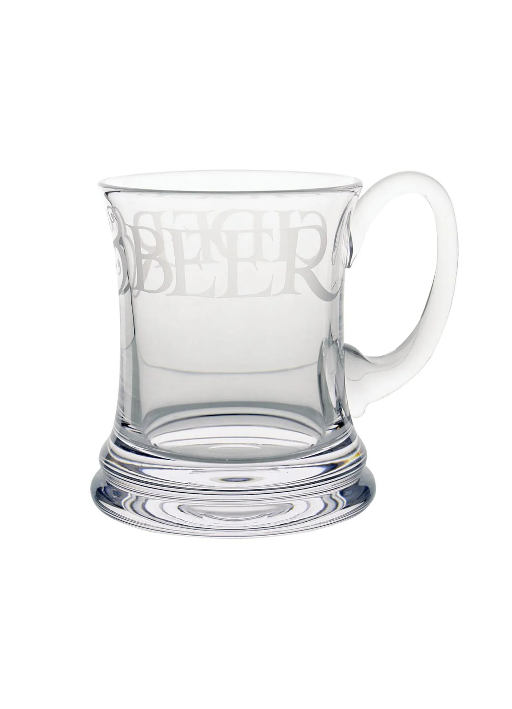 Black Toast Crystal Glass Beer Mug