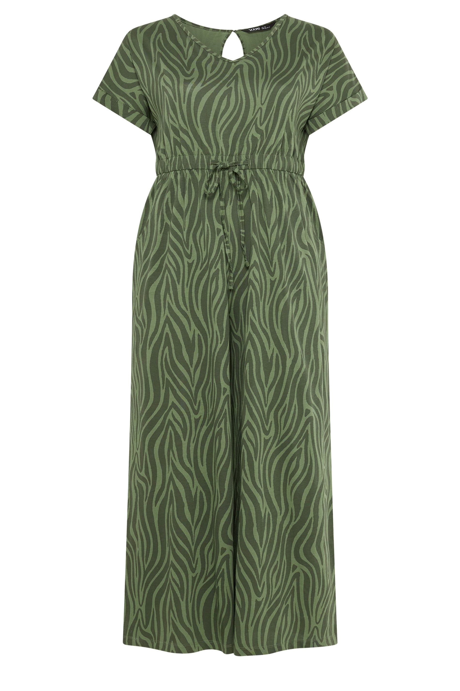 Yours Zebra Print Cotton Jumpsuit