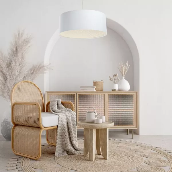 Lampa wisząca MODERN RATTAN 40 biała