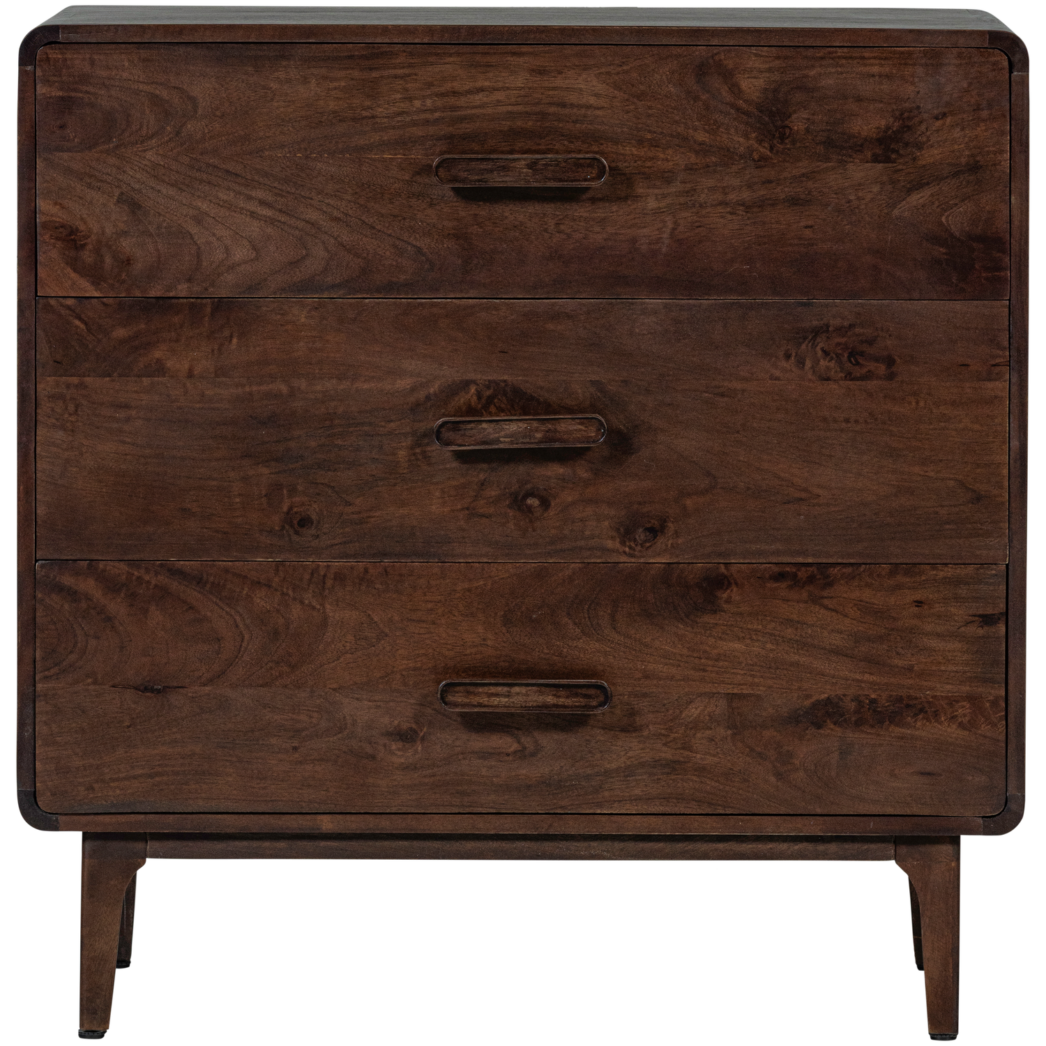 WOOOD ladekast Liya - Mango Hout - Donkerbruin - 90x90x50