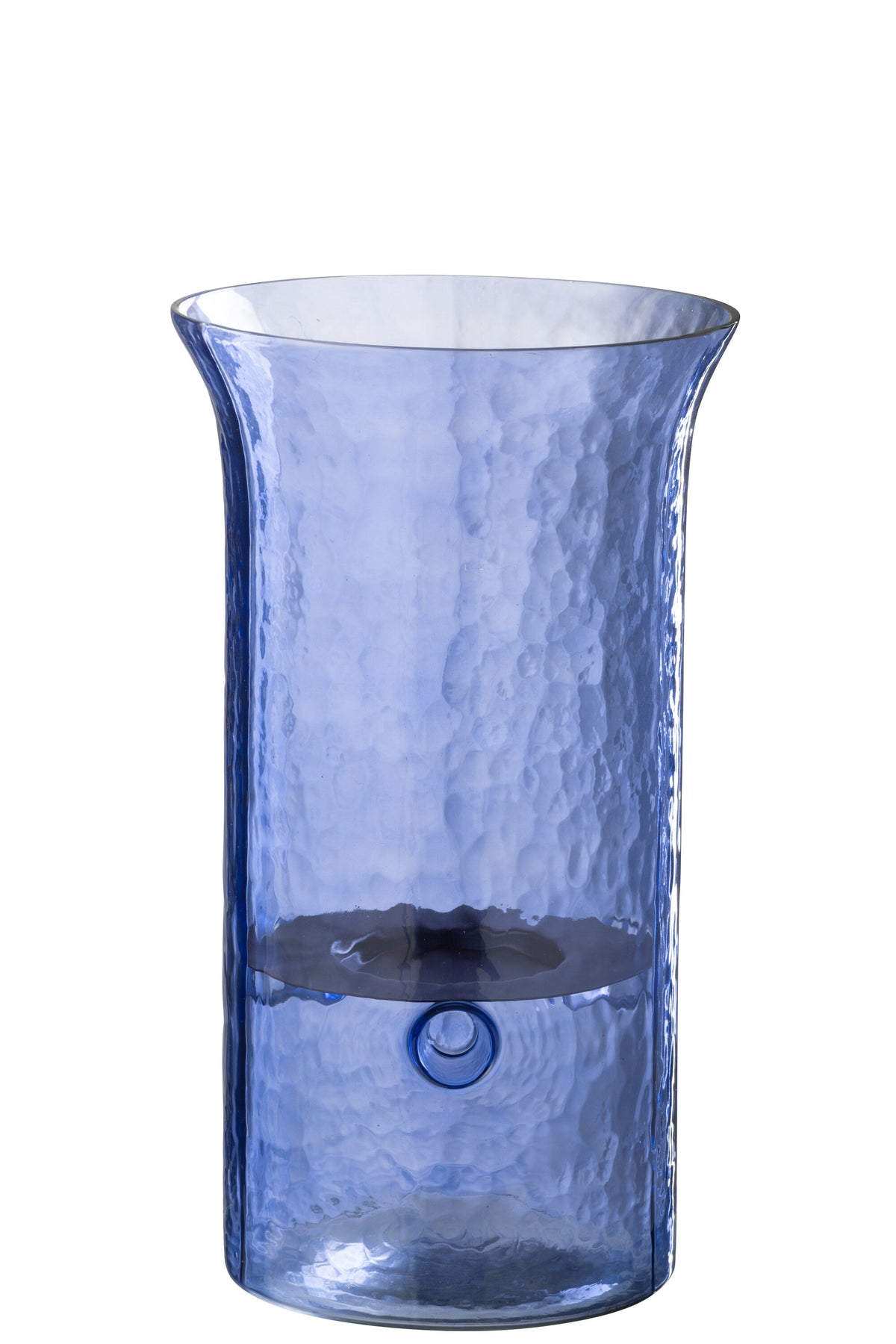 J-Line windlicht Tarifa Smal - glas - blauw - large