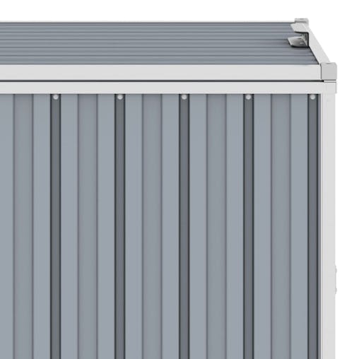 NNEVL Quadruple Garbage Bin Shed Grey 286x81x121 cm Steel