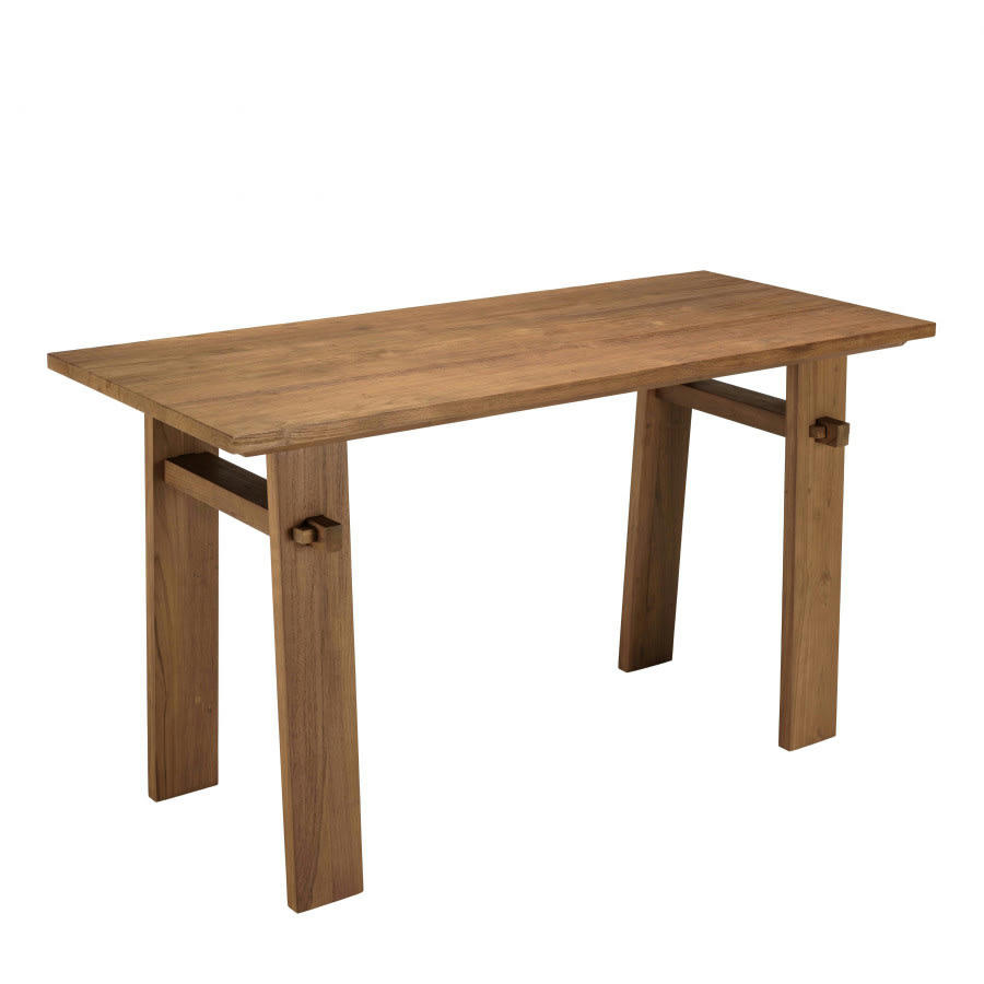 ALIDA - Bureau en bois de teck recyclé L140