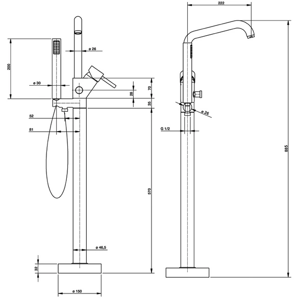 Armatur »STA 5000«, Messing, glänzend, ½
