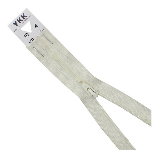 YKK Cream Dress and Skirt Zip 10cm