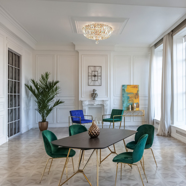 Lampa sufitowa mosiężno-złota BASFOR 3xE14x60W wym: 20,5x30x30 cm Maytoni