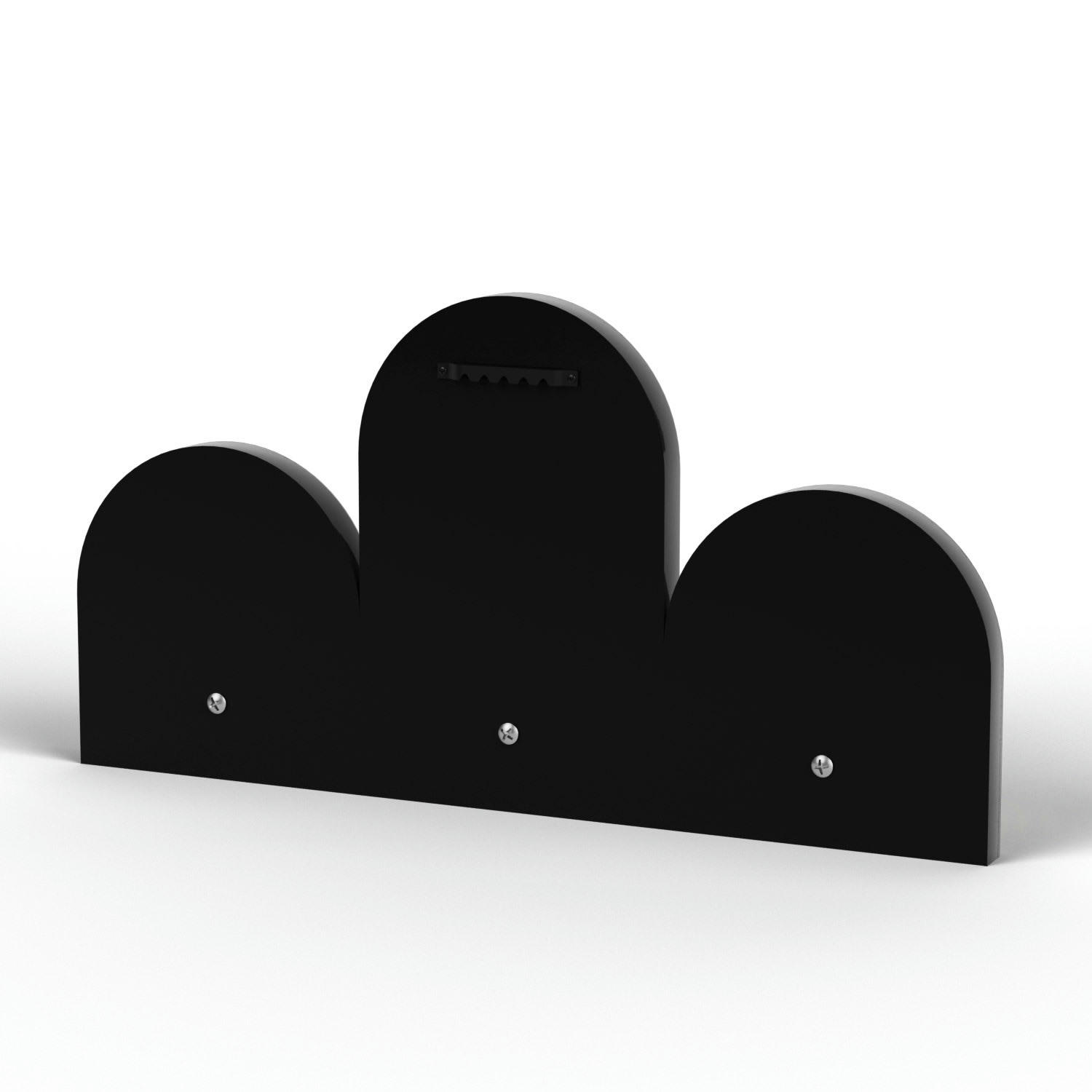 ACAPULCO - Patère murale 3 crochets noire