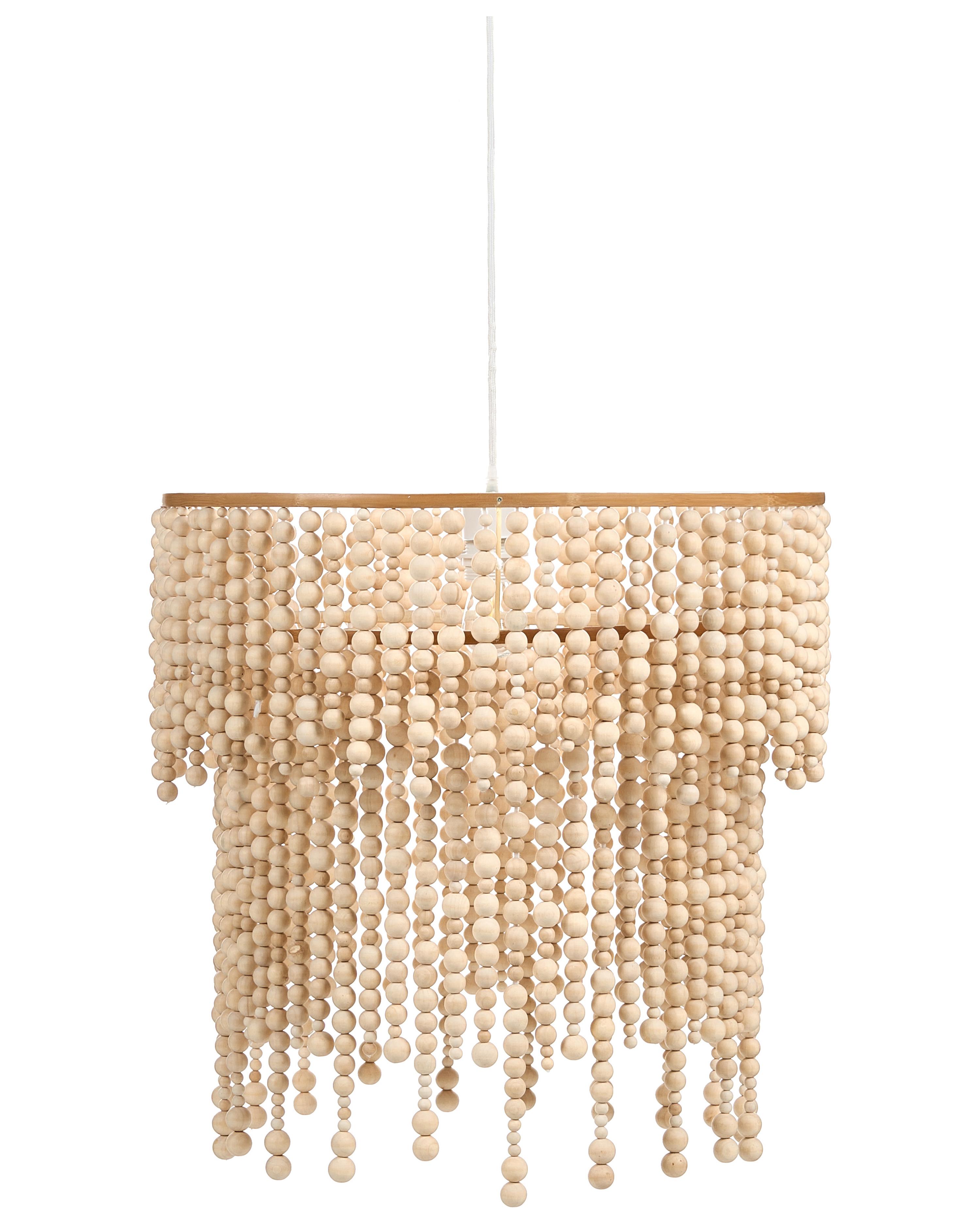 Chandelier KIRINDI Wood Light Brown