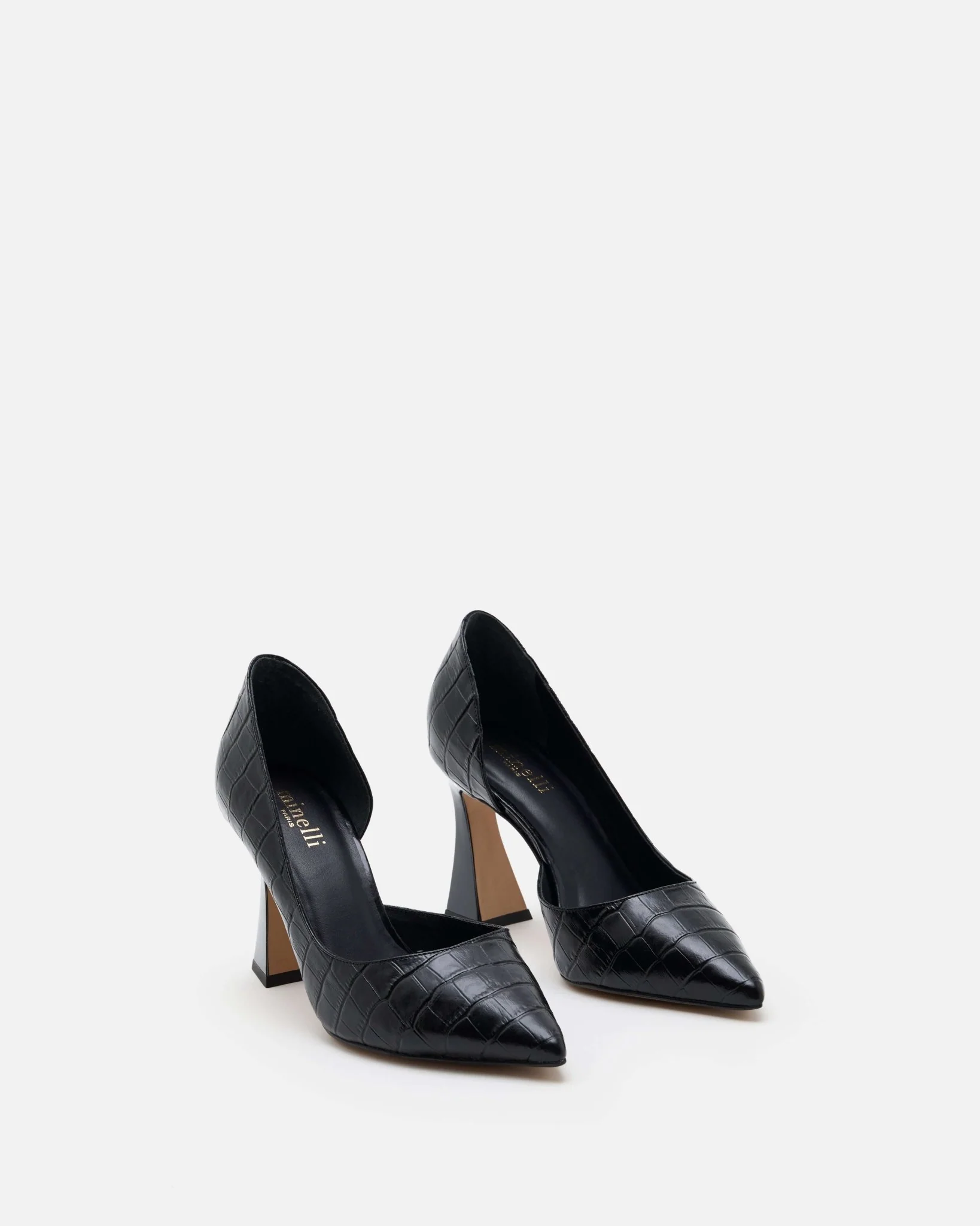 ESCARPINS JASMY/CROCO NOIR