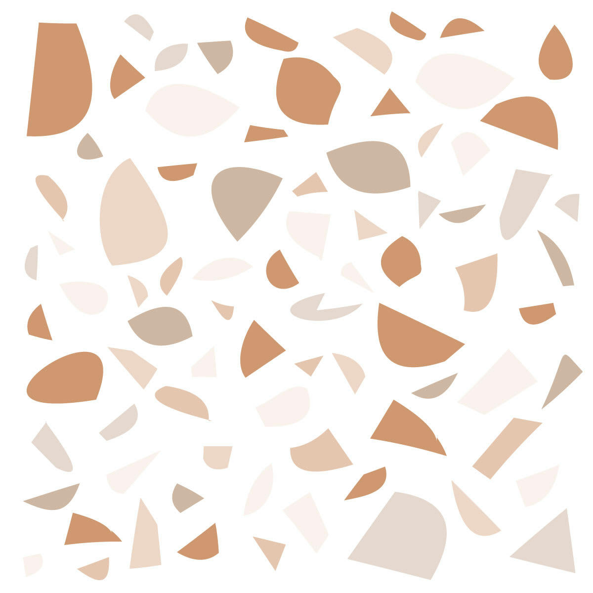 SOFT TERRAZZO - Stickers mureaux en vinyle terrazzo marron et beige
