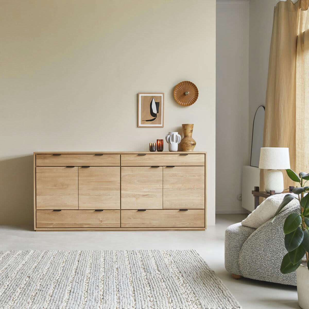 SENSON - Buffet en chêne massif 200 cm