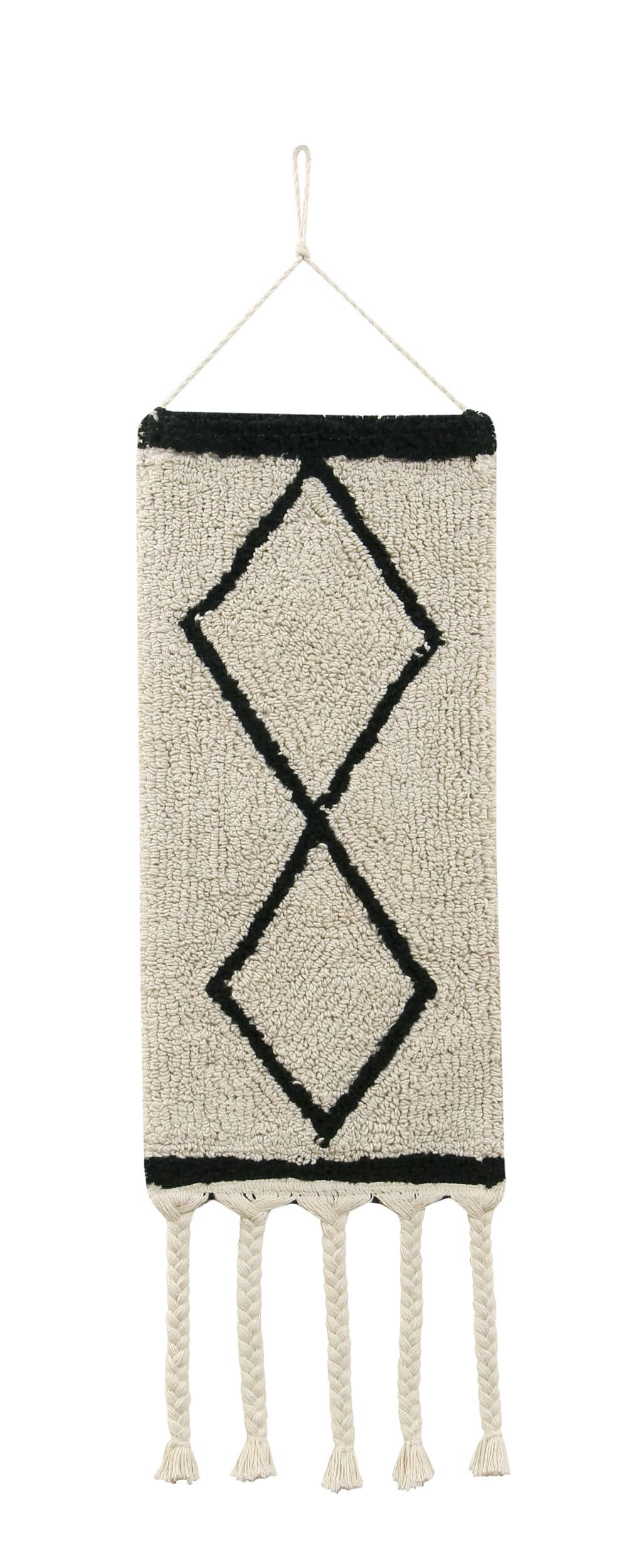 BEREBER - Tenture en coton beige 80x25