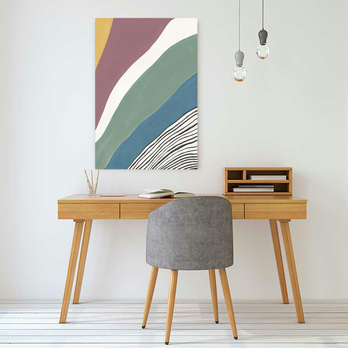 - Tableau Retro coloré iv imprimé sur toile 30x45cm