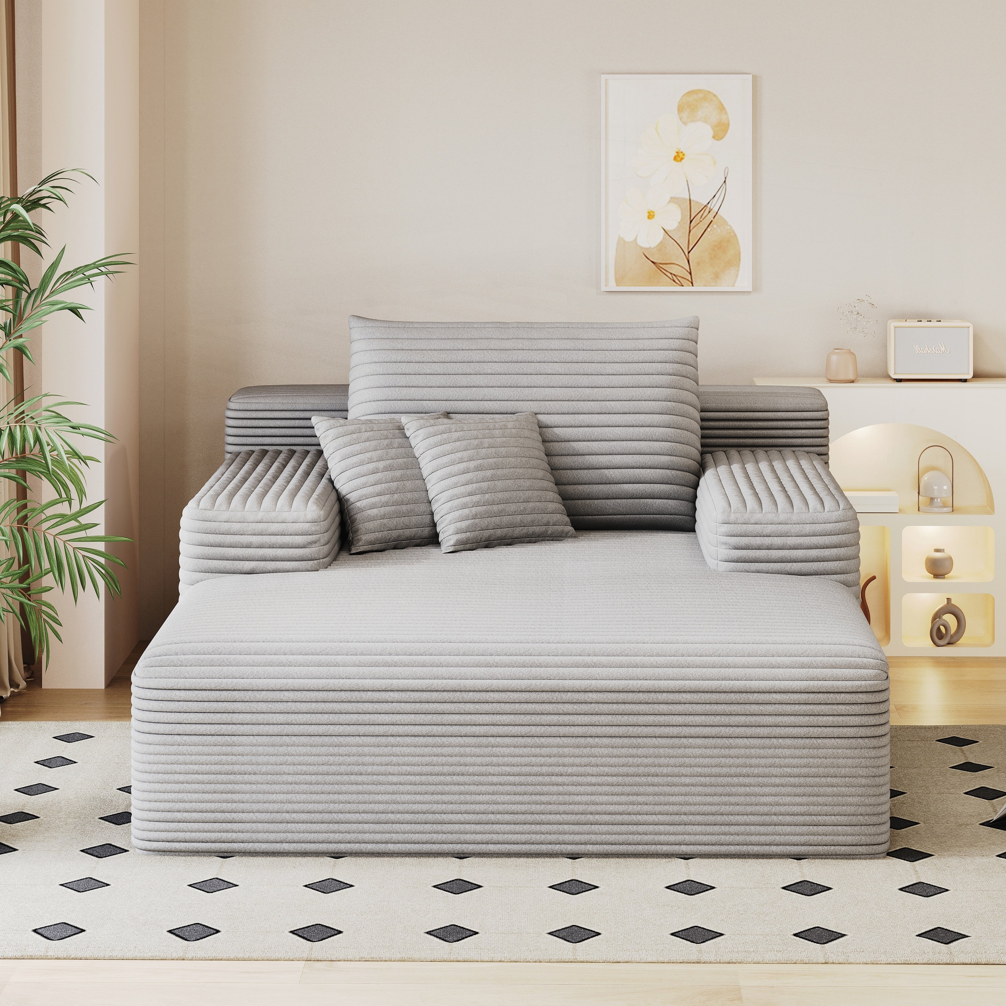 Oversized Upholstered Sofa Bed