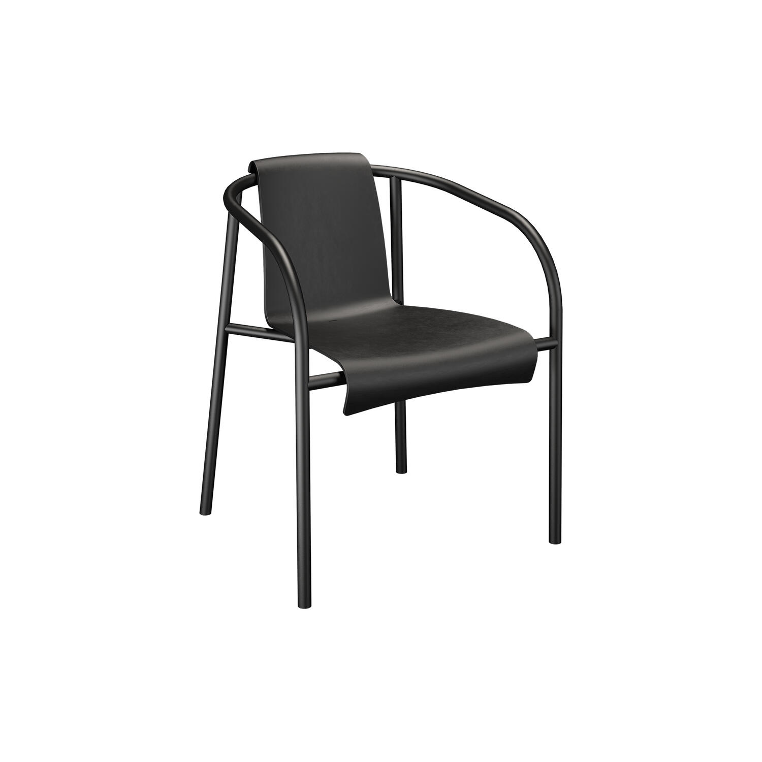 NAMI spisebordsstol med arml&aelig;n, black
