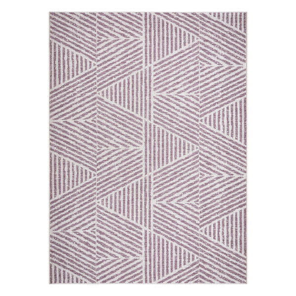 Dywan Sznurkowy SIZAL COLOR 47176260 Linie, trójkąty, zygzak 60x110 cm
