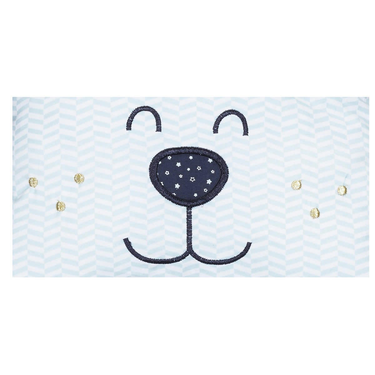 LAZARE - Coussin carre en polyester bleu