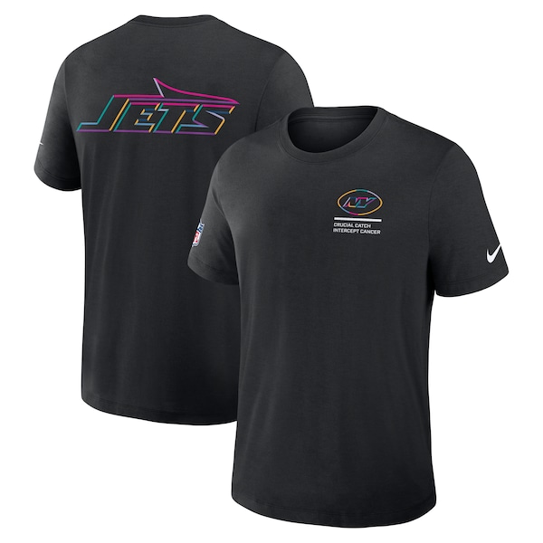 New York Jets Nike 2025 NFL Crucial Catch Tri-Blend Dri-FIT T-Shirt - Black