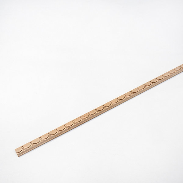 Moulure murale décorative en bois ROYALE - 3 x 100 cm - Brut sans peinture - Cimaise - Plinthe - Baguette d'ornement