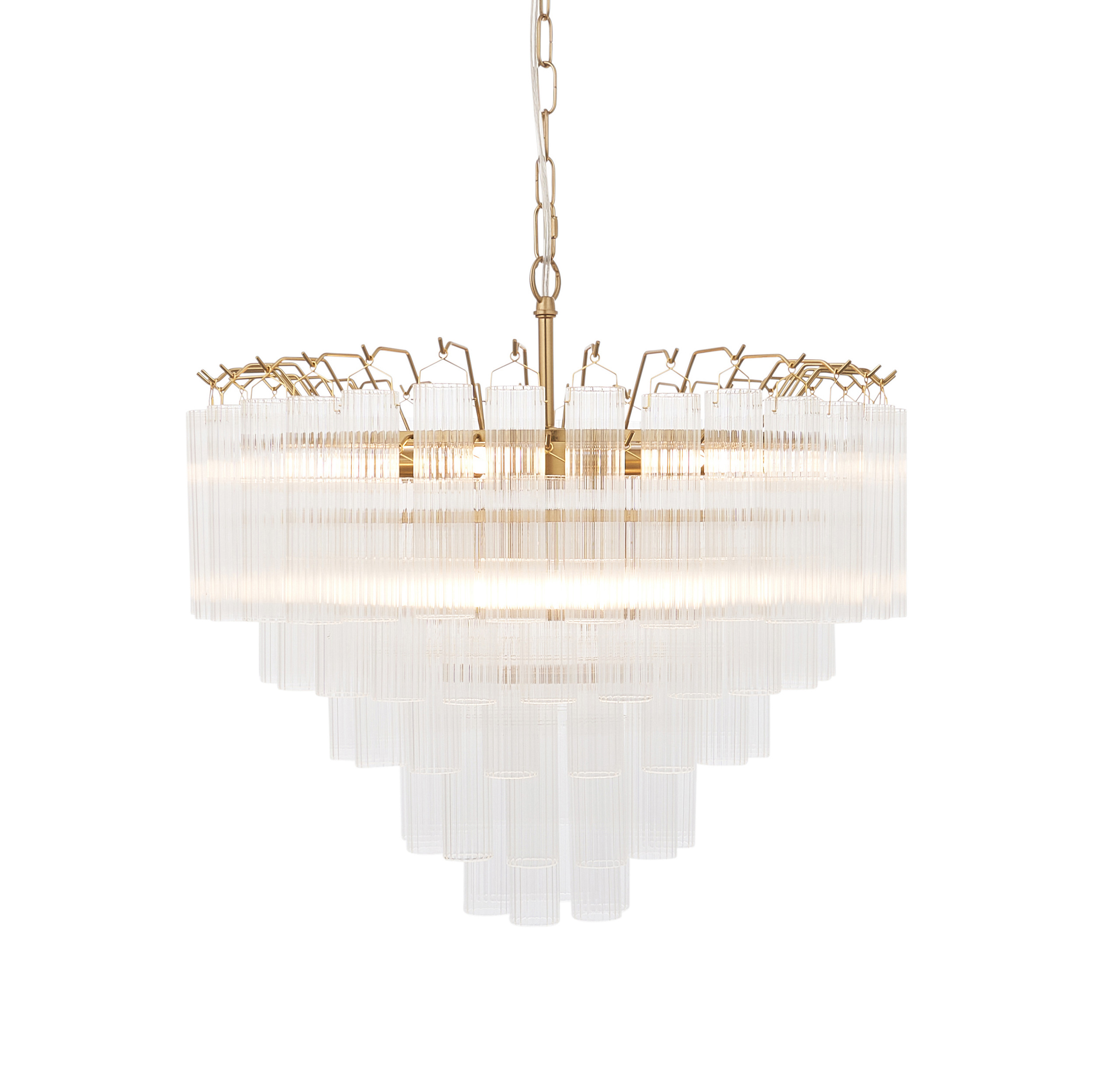 Żyrandol TOULOUSE satynowy mosiężny 12xG9x15W wym:196x50x50cm IP20 Endon