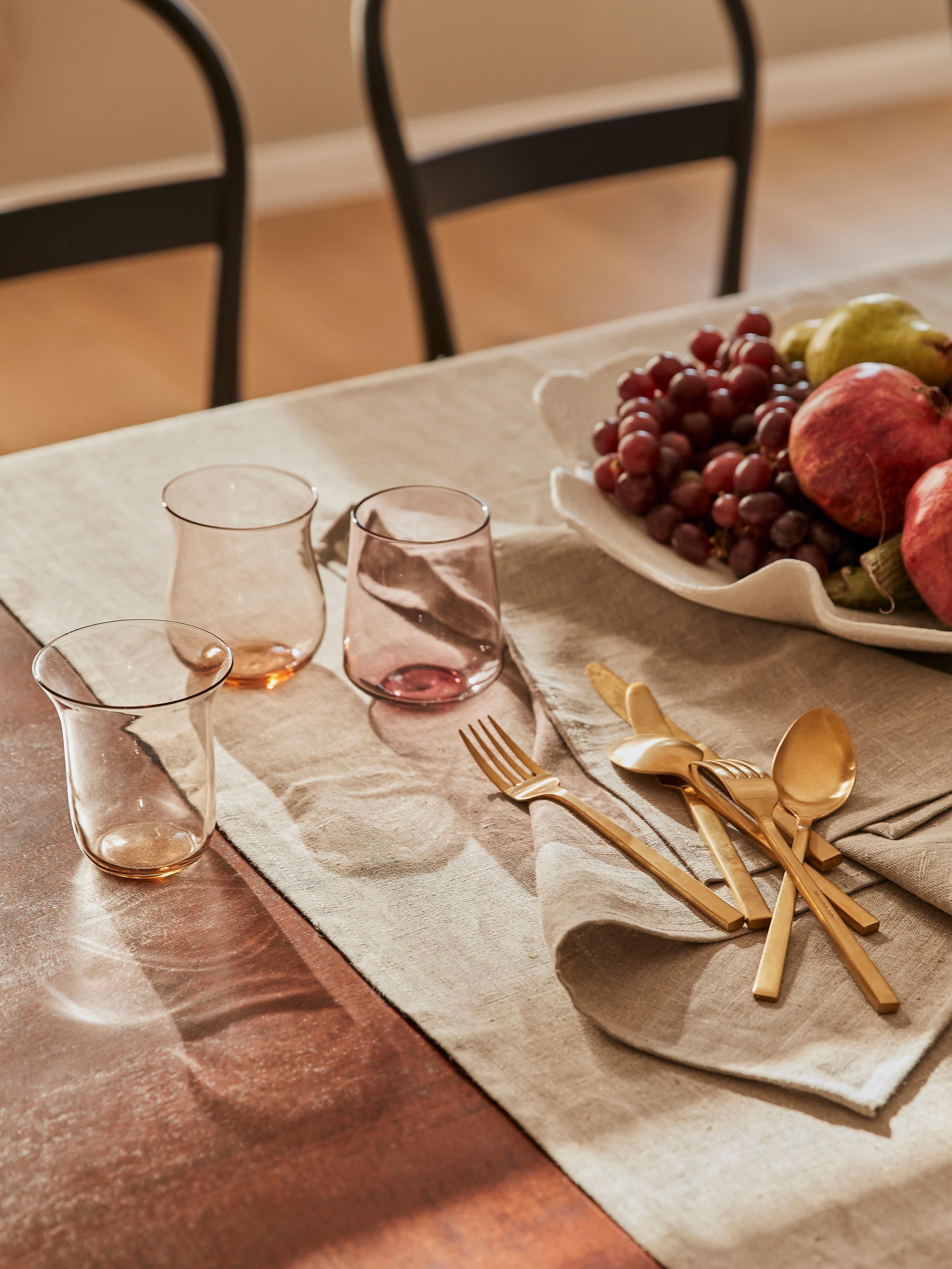 Mundgeblasene Trinkgläser Diseguale in verschiedenen Farben und Formen, 6er-Set