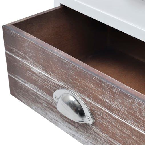 NNEVL Bedside Cabinets 2 pcs Brown and White