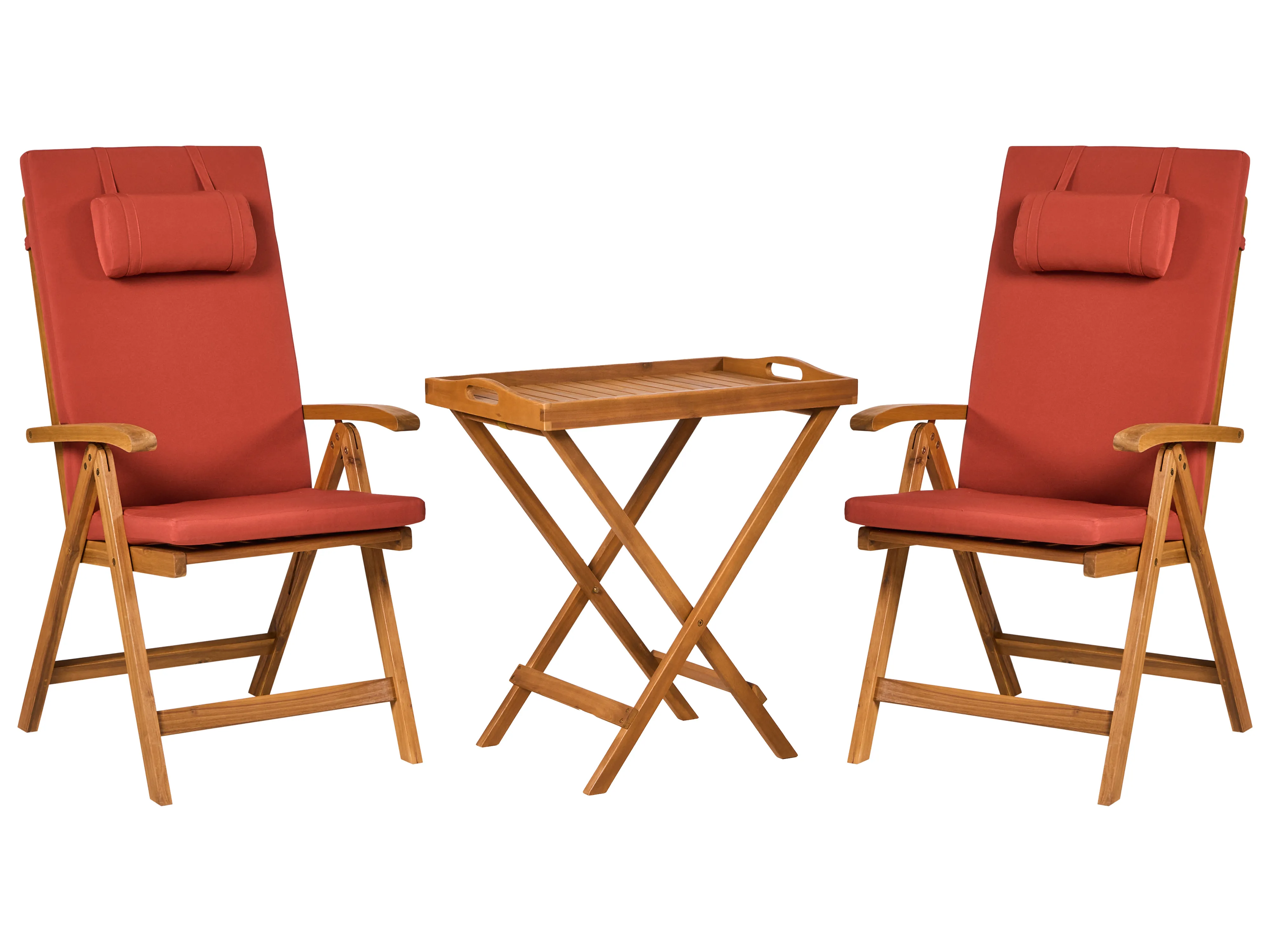 Garden Dining Set 6 Seater JAVA PREMIUM Acacia Wood Red