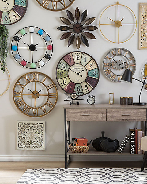Horloge murale SEON 46 cm Métal Argenté