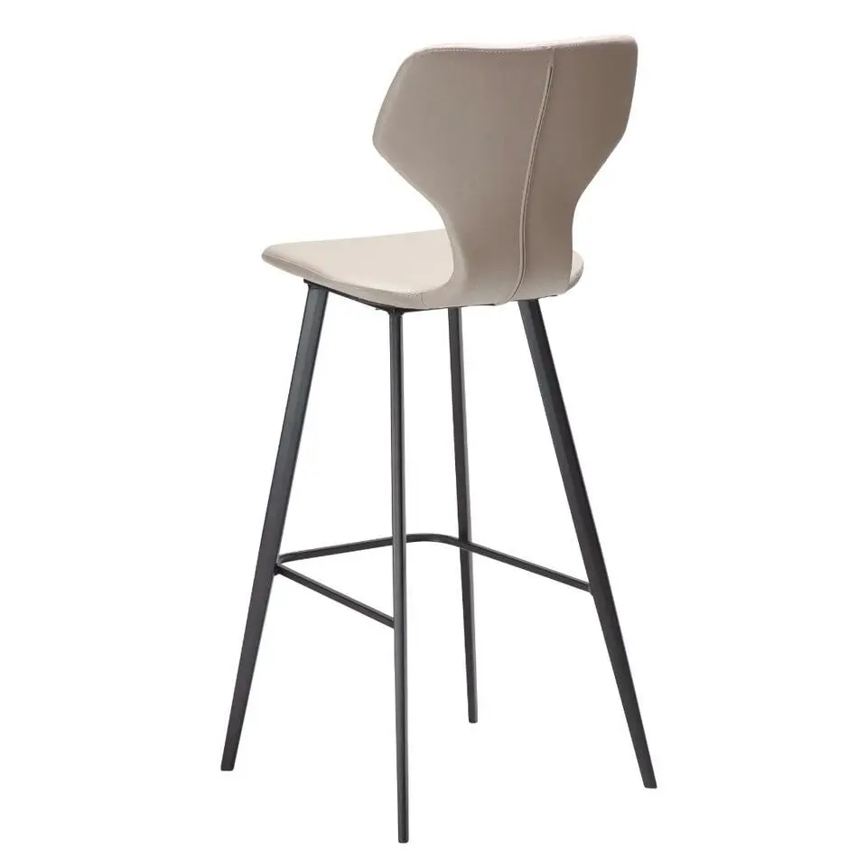 Hioshop SIT Dan-Form barstoel PU-kunstleer lichtgrijs