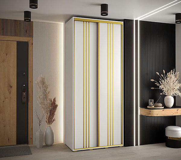 Armoire Davos 7 a portes coulissantes H. 235,2 x L. 120 x P. 60 2 portes