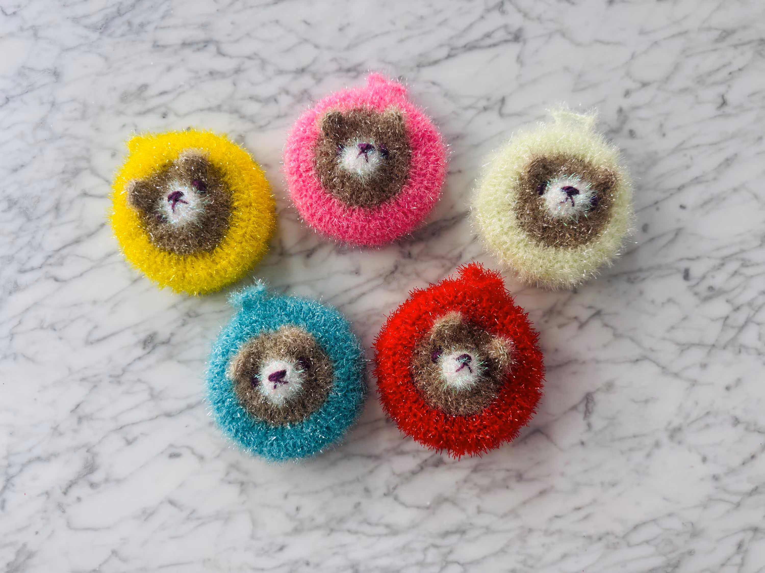 Teddy Bear Korean Scrubby Dish Sponge