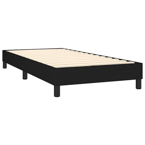 NNEVL Box Spring Bed Frame Black 100x200 cm Fabric