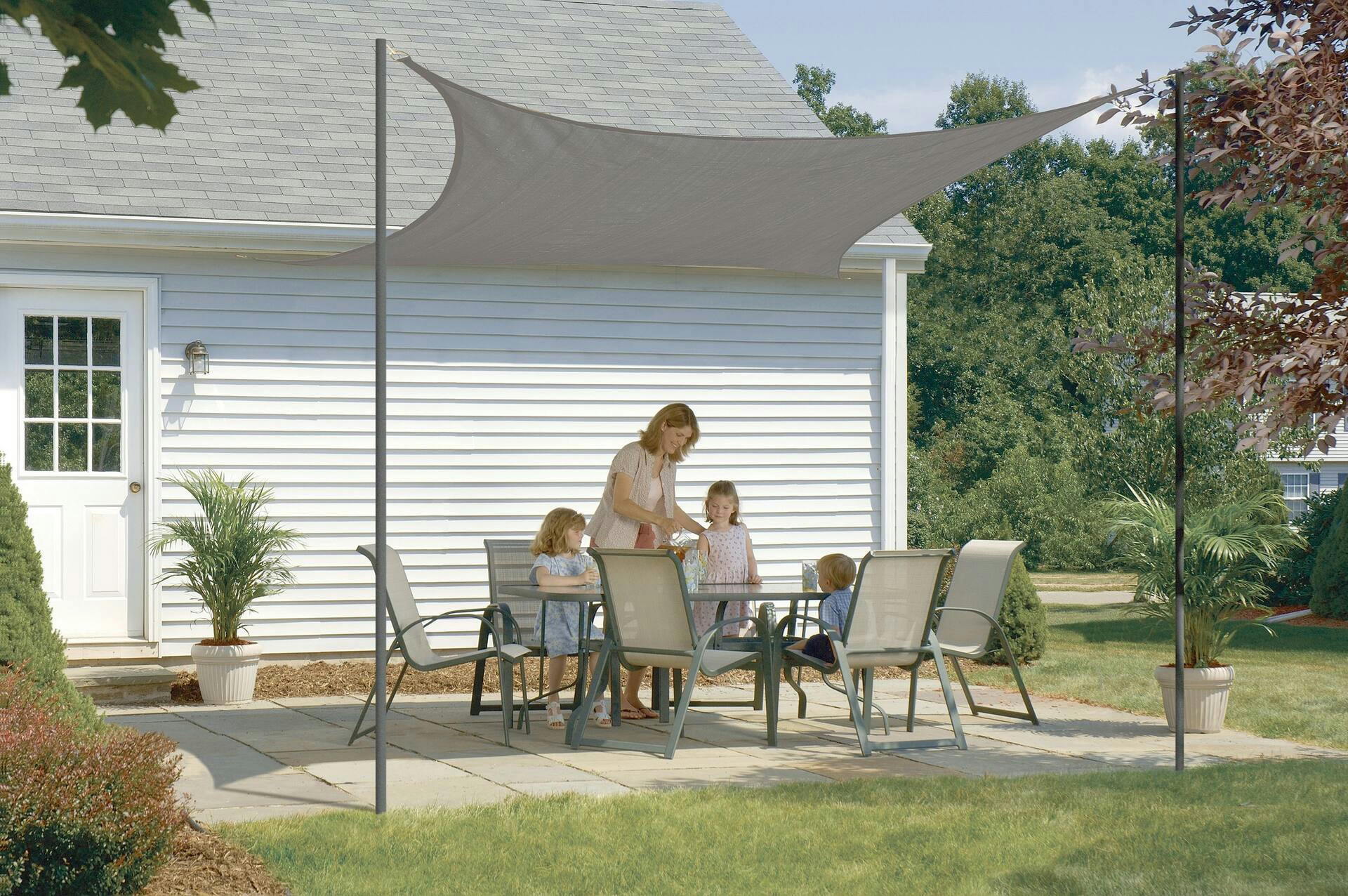 ShelterLogic Square Outdoor/Patio Sun Shade Sail w/ UV Protection 12-ft