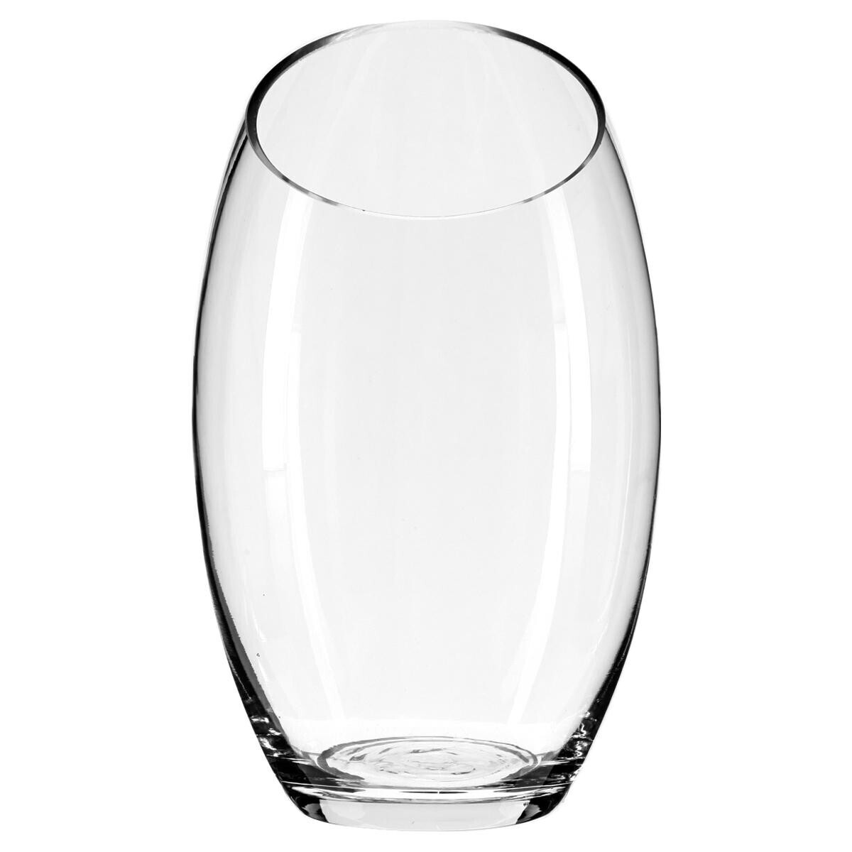 Curved vase, glass H.23 cm
