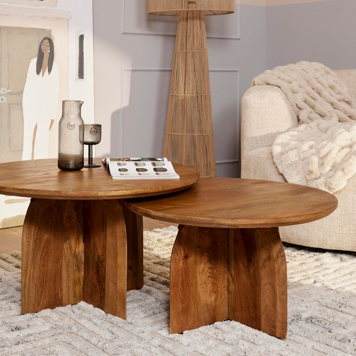 Starfurn salontafel Tense - bruin - 80x80x45cm