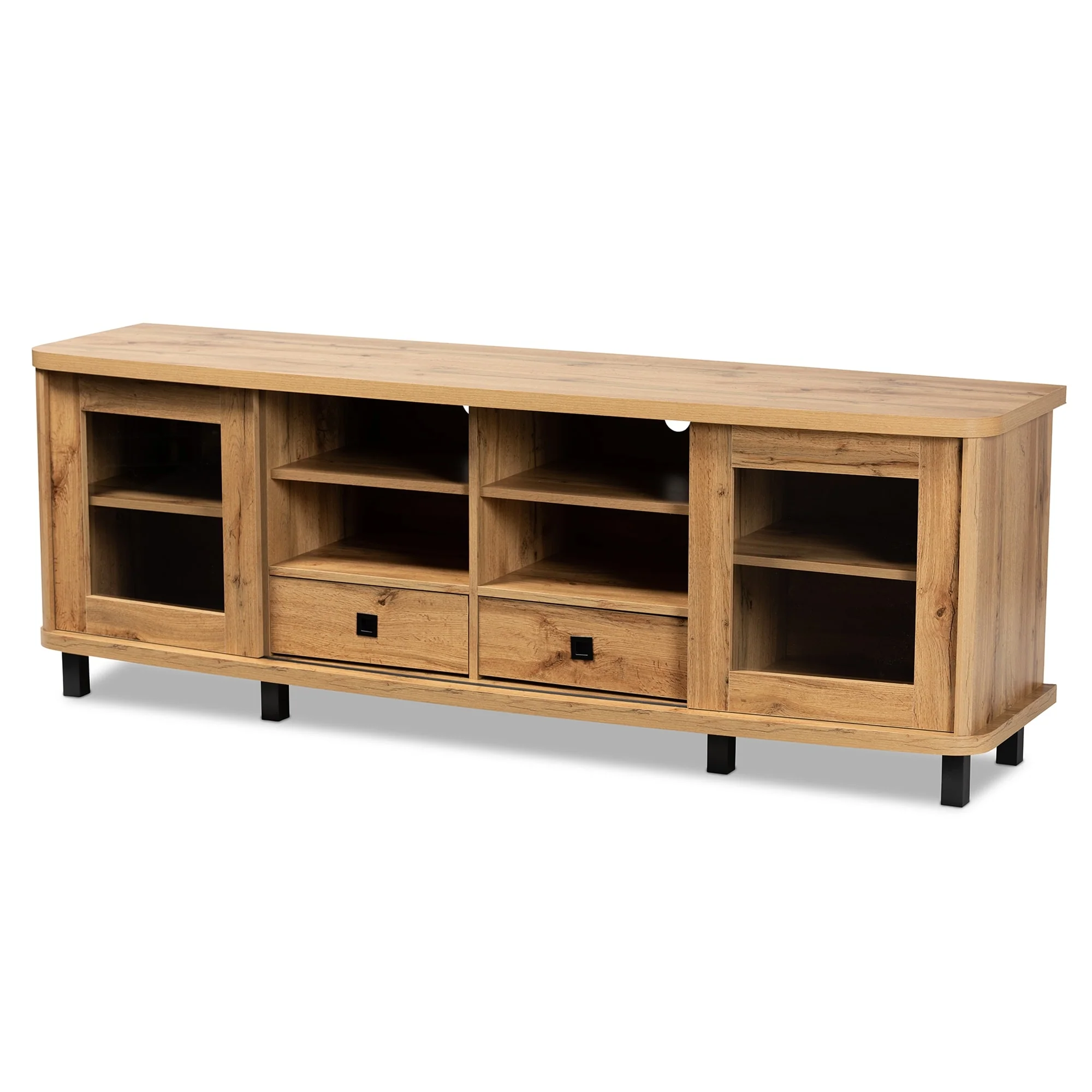 Walda Modern and Contemporary Wood TV Stand with 2-Drawer