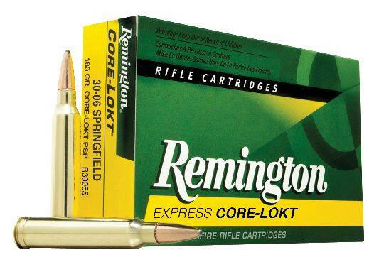 Remington 30-06 Caliber Springfield 180 Grain Soft Point Rifle Ammuntion, 20-pk
