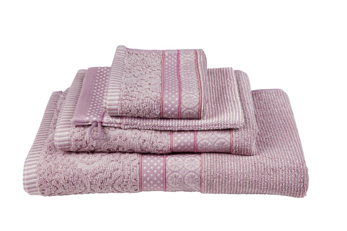 Pip Studio handdoek Soft Zellige - 55x100 cm - lila