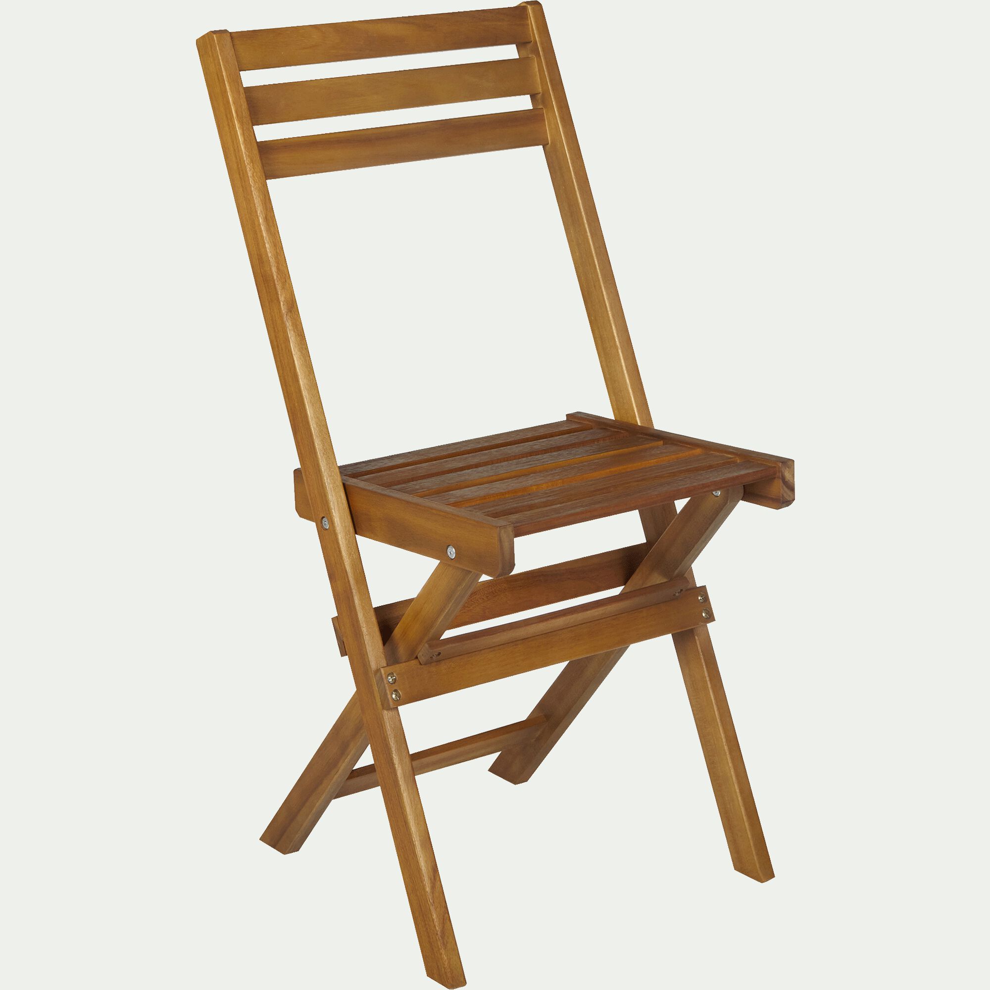MILANA - Chaise de jardin pliante en acacia - bois clair