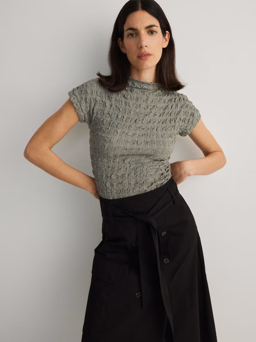 T-Shirt In Structured Jersey