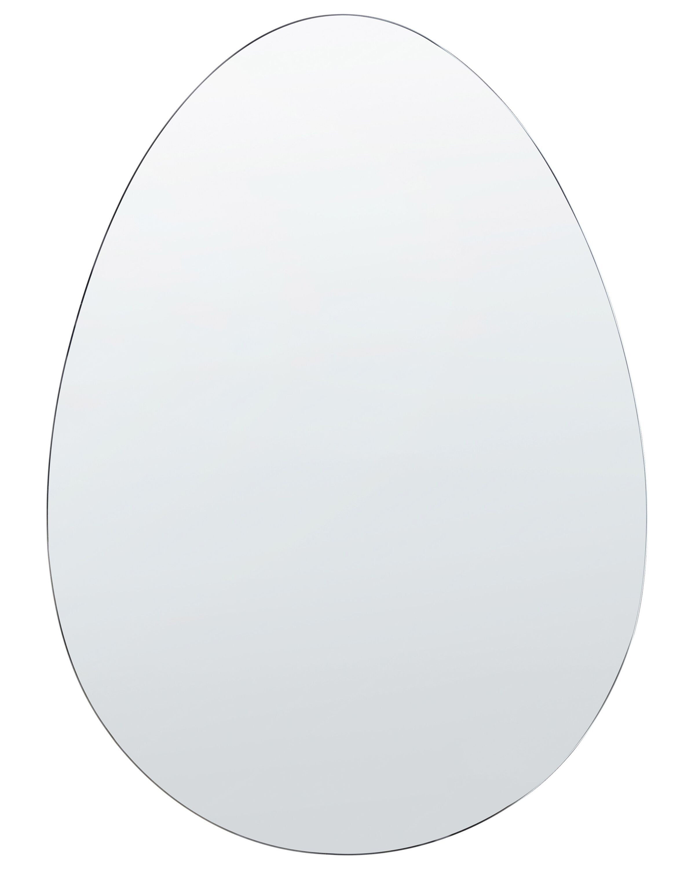 Lustro wiszące ścienne owalne 50x70 srebrne