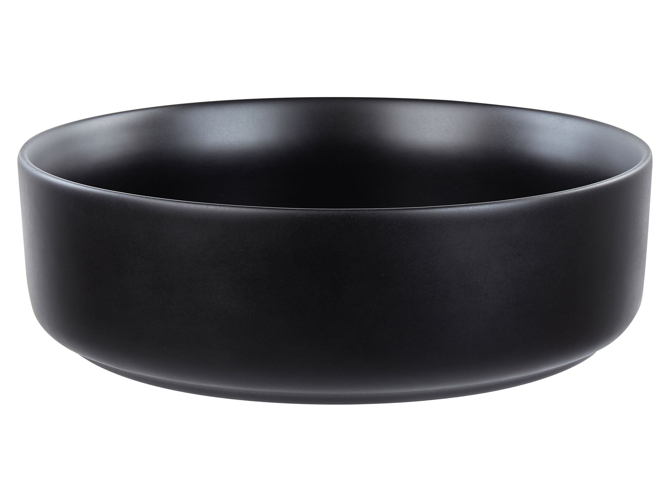 Umywalka nablatowa okrągła 36 cm czarna