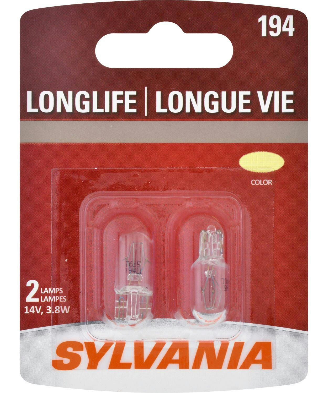 194 Sylvania Long Life Mini Bulb, 2-pk