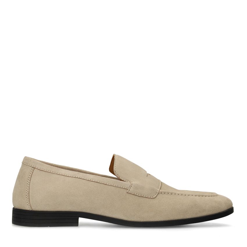 Manfield Beige suède loafers