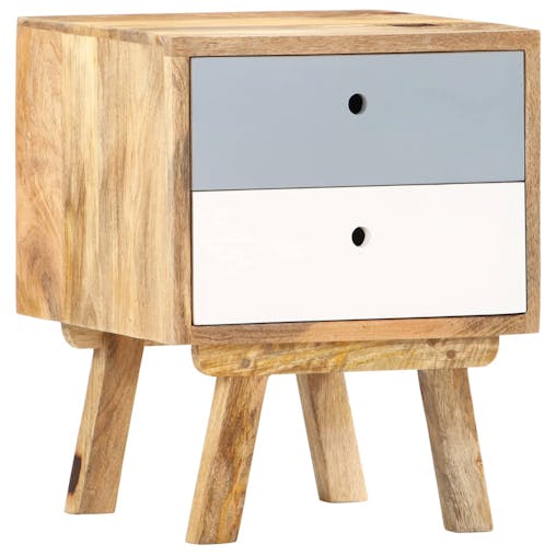 NNEVL Bedside Cabinet 40x35x50 cm Solid Mango Wood