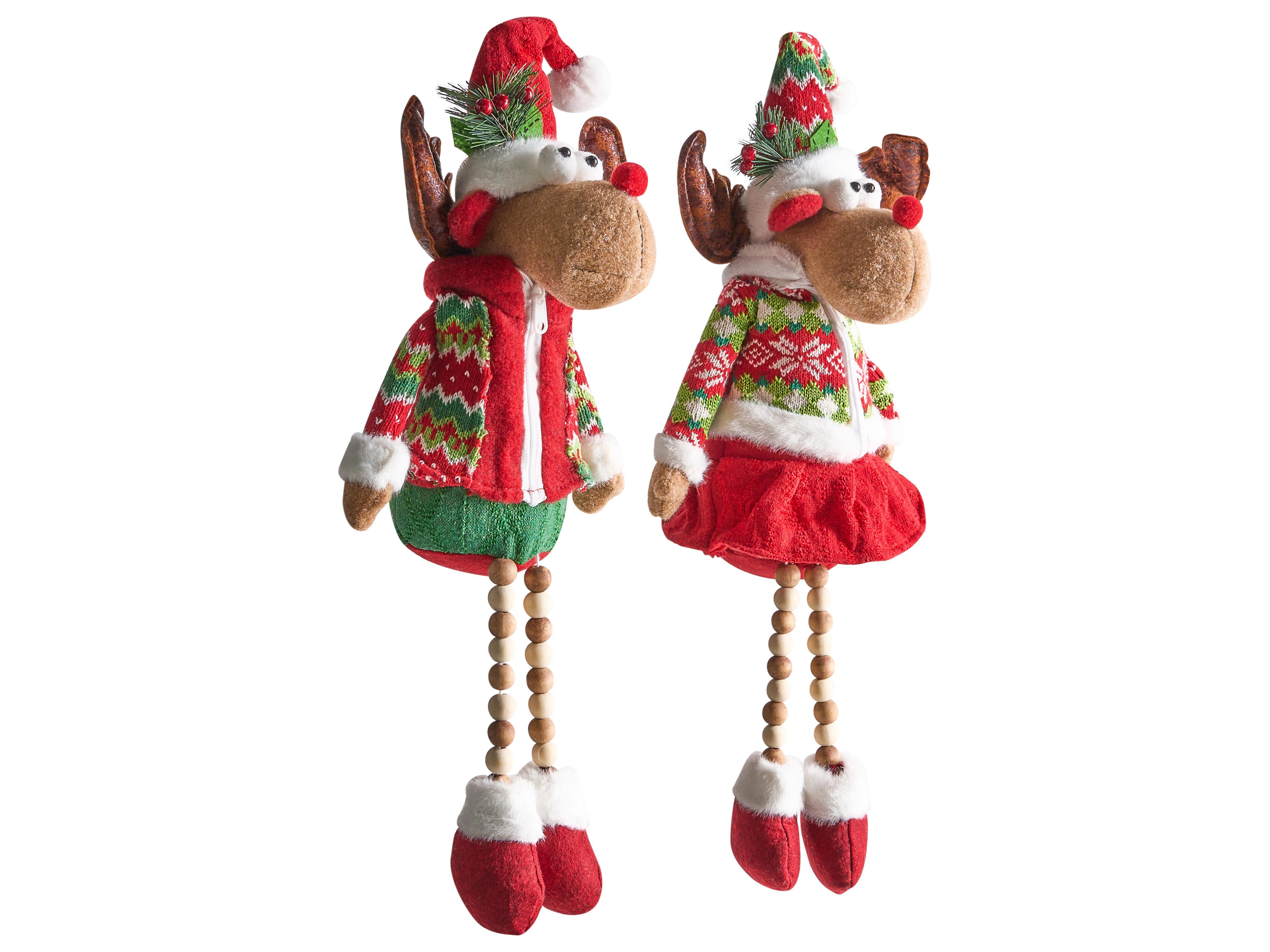 Set of 2 Christmas Decorations GEITSJOEN Reindeer 55/58 cm Multicolour
