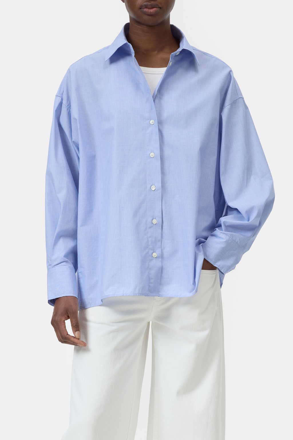 Cape-Bluse aus Baumwolle