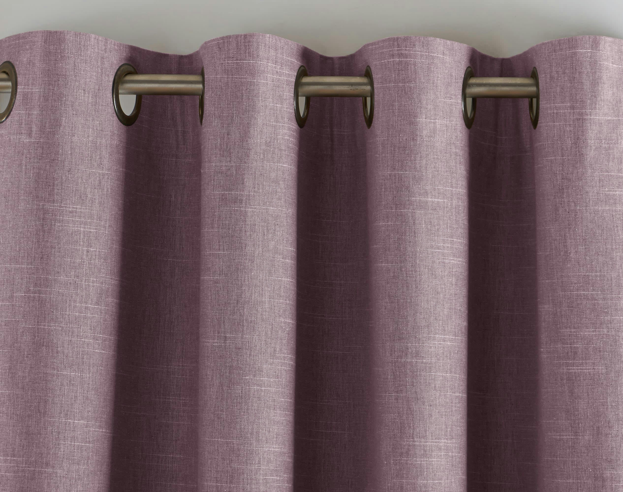 ALPS - Rideau à l'unité monté sur œillet 135x260 en coton violet