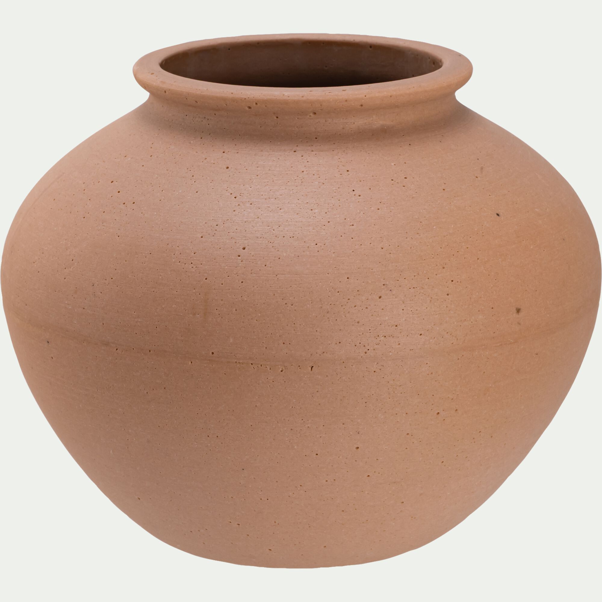 LODEVE - Vase boule en polystone H21,5cm - beige
