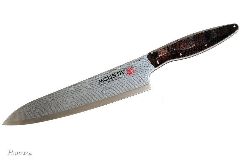 Mcusta japoński nóż kuchenny ze stali damasceńskiej GYUTO 240 mm